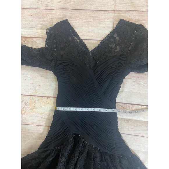 Vintage Jayna New York Black Long Sleeve Dress - XS - Picture 10 of 14